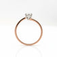 Liora Twist Glow Ring – 18K Rose Gold Rhodium Plated