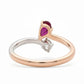 Radiant Fusion Ring – 18K Rose Gold Rhodium Plated