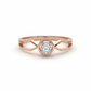 Luminous Embrace Lab-Grown Diamond Ring- 18K Rose Gold Rhodium-Plated