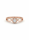Luminous Embrace Lab-Grown Diamond Ring- 18K Rose Gold Rhodium-Plated