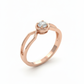 Luminous Embrace Lab-Grown Diamond Ring- 18K Rose Gold Rhodium-Plated
