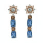 Cascade Floral Stone Earrings – 18K Rose & White Gold Rhodium Plated