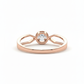 Luminous Embrace Lab-Grown Diamond Ring- 18K Rose Gold Rhodium-Plated