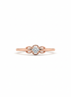 18K Rose Gold Rhodium-Plated Floral Knot Lab-Grown Diamond Ring
