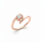 Orbit Solace 18k Rose Gold Rhodium Plated Lab-Grown Diamond Ring