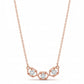 Minimal Hexa Spark Pendant – 18K Rose Gold Rhodium Plated Trio Diamonds