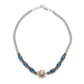 Azure Bloom Stone Necklace – 18K White Gold Rhodium Plated