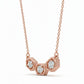 Minimal Hexa Spark Pendant – 18K Rose Gold Rhodium Plated Trio Diamonds