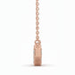 Minimal Hexa Spark Pendant – 18K Rose Gold Rhodium Plated Trio Diamonds