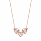Couture Hearts Pendant – 18K Rose Gold Rhodium Plated Lab Grown Diamond Design