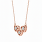 Couture Hearts Pendant – 18K Rose Gold Rhodium Plated Lab Grown Diamond Design