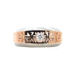 Axton Geo Crest Ring – 18K Rose Gold Rhodium Plated