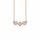 Couture Geometry Pendant – Circle & Square Trio in 18K Rose Gold Rhodium Plating