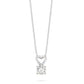 Classic Heart Glow Pendant with Chain – 18K White Gold Rhodium Plated