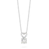 Classic Heart Glow Pendant with Chain – 18K White Gold Rhodium Plated