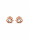 18k Rose Gold Rhodium Plated Glow Prism Lab Grown Diamond Studs