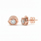 18k Rose Gold Rhodium Plated Glow Prism Lab Grown Diamond Studs