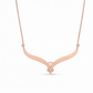 Soar Diamond Pendant with Chain - 18K Rose Gold Rhodium Plated