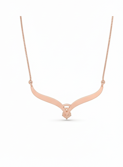 Soar Diamond Pendant with Chain - 18K Rose Gold Rhodium Plated