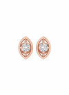 Glow Leaflet 18k Rose Gold Rhodium Plated Lab Grown Diamond Studs