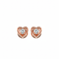 Pure Affection Heart Earrings - 18K Rose Gold Rhodium Plated