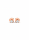 “Rosé Moonlight Solitaire” 18K Rose Gold Rhodium Plated Diamond Stud Studs