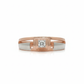 Matrix Solitaire Band – 18K Rose Gold Rhodium-Plated Lab Diamond Ring