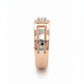 Matrix Solitaire Band – 18K Rose Gold Rhodium-Plated Lab Diamond Ring