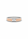 18K Rose Gold Rhodium-Plated with Lab Diamond Eros Edge Signature Band