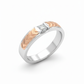 18K Rose Gold Rhodium-Plated with Lab Diamond Eros Edge Signature Band