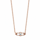 18K Rose Gold Rhodium Plated Infinity Link Pendant with Lab Grown Diamond centre