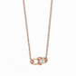 18K Rose Gold Rhodium Plated Infinity Link Pendant with Lab Grown Diamond centre