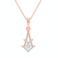 Arisyn Prism Pendant – 18k Rose Gold Rhodium Dual Tone with Lab Diamond