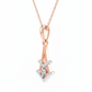 Arisyn Prism Pendant – 18k Rose Gold Rhodium Dual Tone with Lab Diamond