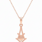 Arisyn Prism Pendant – 18k Rose Gold Rhodium Dual Tone with Lab Diamond