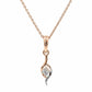 Seraph Wave Pendant – 18K Rose Gold Rhodium Plated with Lab-Grown Diamond