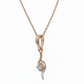 Seraph Wave Pendant – 18K Rose Gold Rhodium Plated with Lab-Grown Diamond