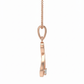 Amara Loop Diamond Pendant with Chain – 18K Rose Gold with Rhodium Accent