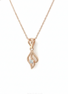 Flameheart Pendant with Chain – 18K Rose Gold Rhodium Plated