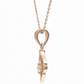 Flameheart Pendant with Chain – 18K Rose Gold Rhodium Plated