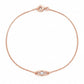Serenelle Halo 18K Rose Gold Rhodium-Plated Diamond Bracelet