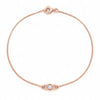 Serenelle Halo 18K Rose Gold Rhodium-Plated Diamond Bracelet