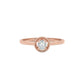 Orbit Diamond Centre Ring - 18K Rose Gold Rhodium Plated