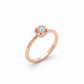 Orbit Diamond Centre Ring - 18K Rose Gold Rhodium Plated