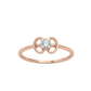 Infinity Bow Ring - 18K Rose Gold Rhodium Plated