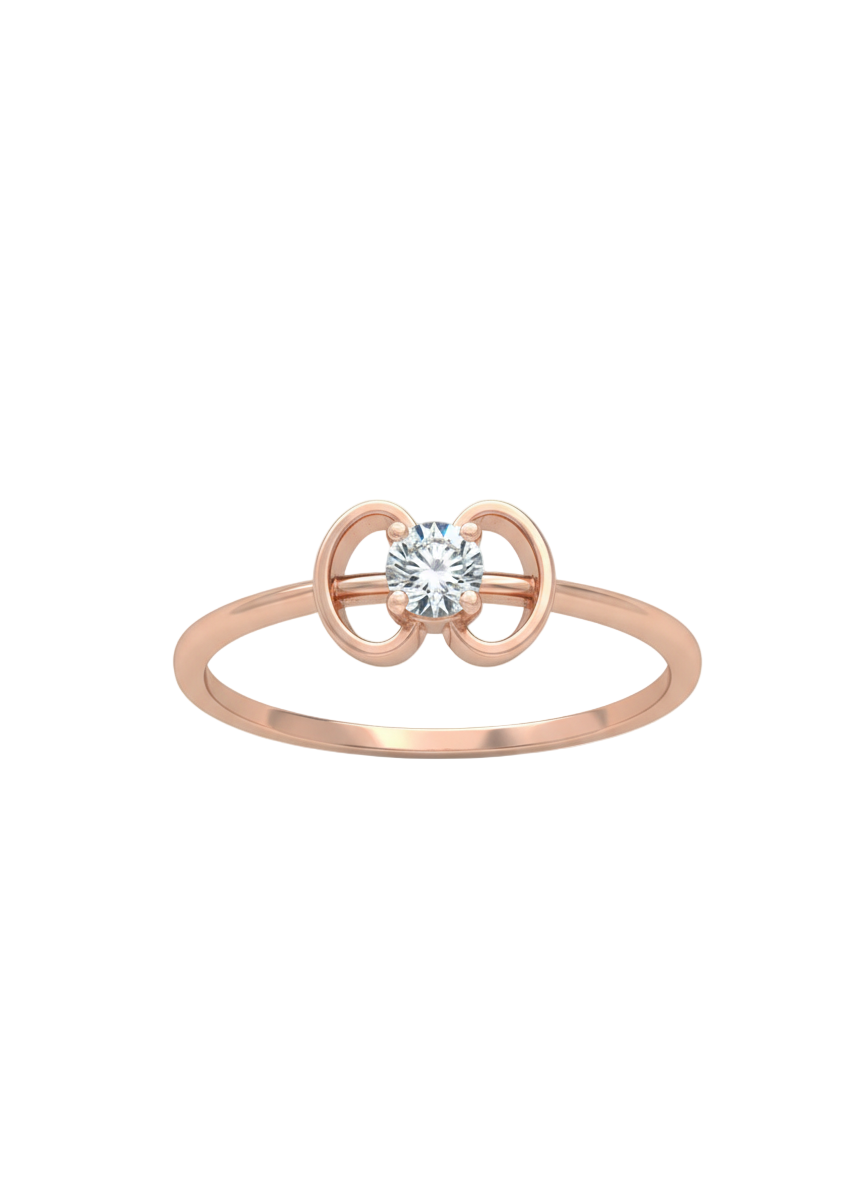 Infinity Bow Ring - 18K Rose Gold Rhodium Plated