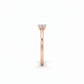 Minimalist Centre Diamond Ring - 18K Rose Gold Rhodium Plated