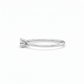 Sophisticated Fine Centre Ring – 18K White Gold Rhodium Plated