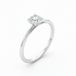 Spark Solitaire Ring – 18K White Gold Rhodium Plated