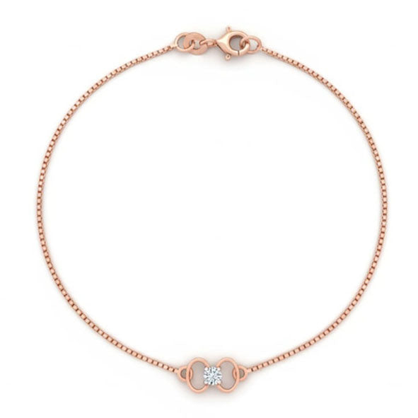 Harmony 18k Rose Gold Lab Diamond Dainty Bracelet